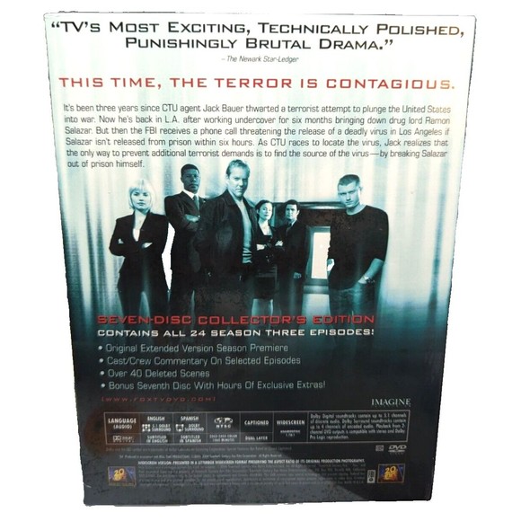 NEW-24 Drama TV SERIES The Complete 3rd Season (DVD, 2004) Kiefer Sutherland - Picture 5 of 6